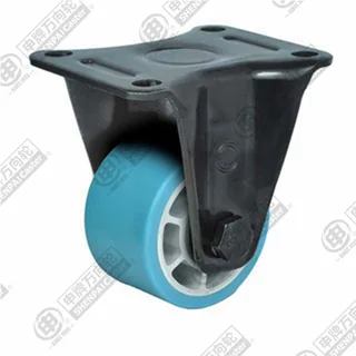 2.5" Top Plate Fixed Caster, Aluminum Core Nylon Wheel