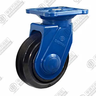 5" Top Plate Swivel Caster, Nylon Core Rubber Wheel
