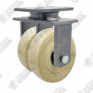 6" Top Plate Fixed Caster, MC Nylon Wheel