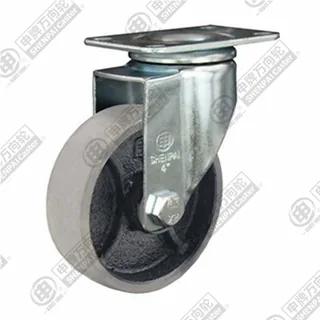 5" Top Plate Swivel Caster, Cast Iron Wheel