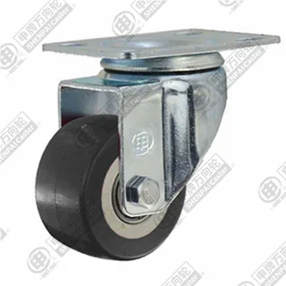 1.5" Top Plate Swivel Caster, Plastic-core Polyurethane Wheel