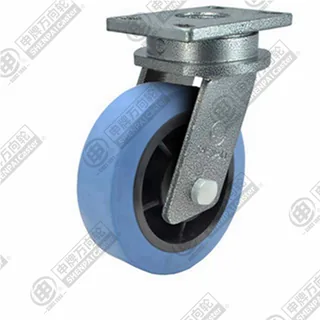 6" Top Plate Swivel Caster, Iron Core Nylon Wheel