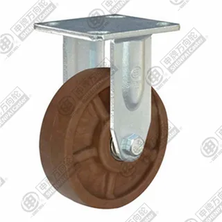 4" Top Plate Fixed Caster, High Temperature Nylon Wheel