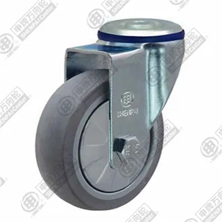 3" Bolt Hole Swivel Caster, Plastic-core TPE Wheel