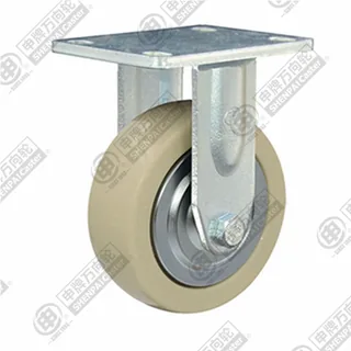 6" Top Plate Fixed Caster, Polypropylene Wheel