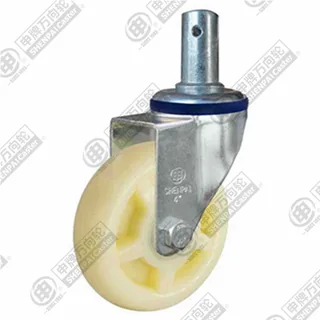 3" Round Stem Swivel Caster, Polypropylene Wheel