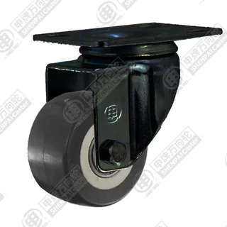 1.5" Top Plate Swivel Caster, Plastic-core Polyurethane Wheel
