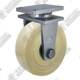 6" Top Plate Fixed Caster, MC Nylon Wheel