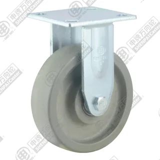 4" Top Plate Fixed Caster, High Temperature Nylon Wheel