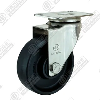 3" Top Plate Swivel Caster, Stainless Steel Frame, High Temperature Nylon Wheel